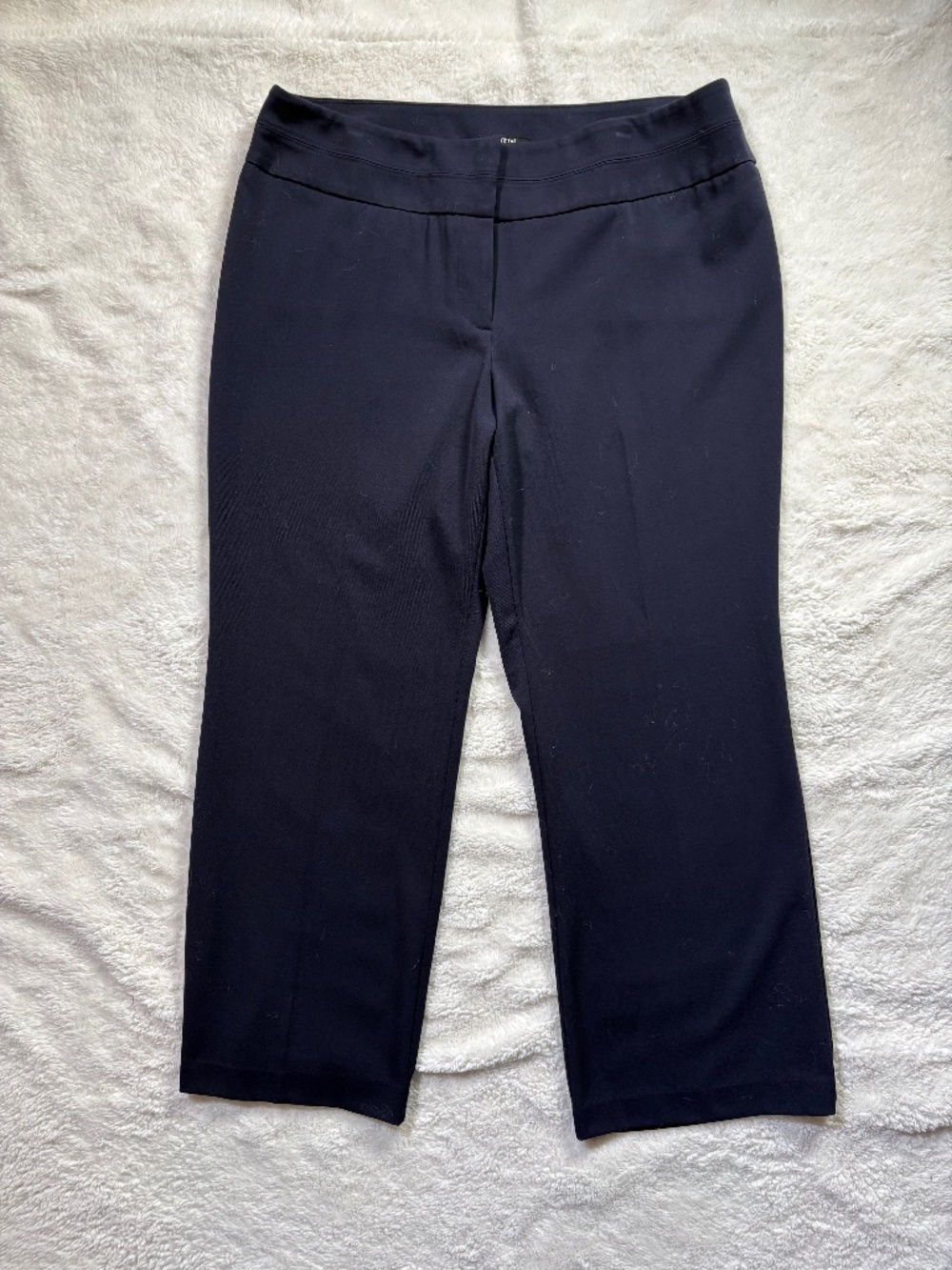APT 9 Women's Straight Leg Dress Pants Size 16P - Navy